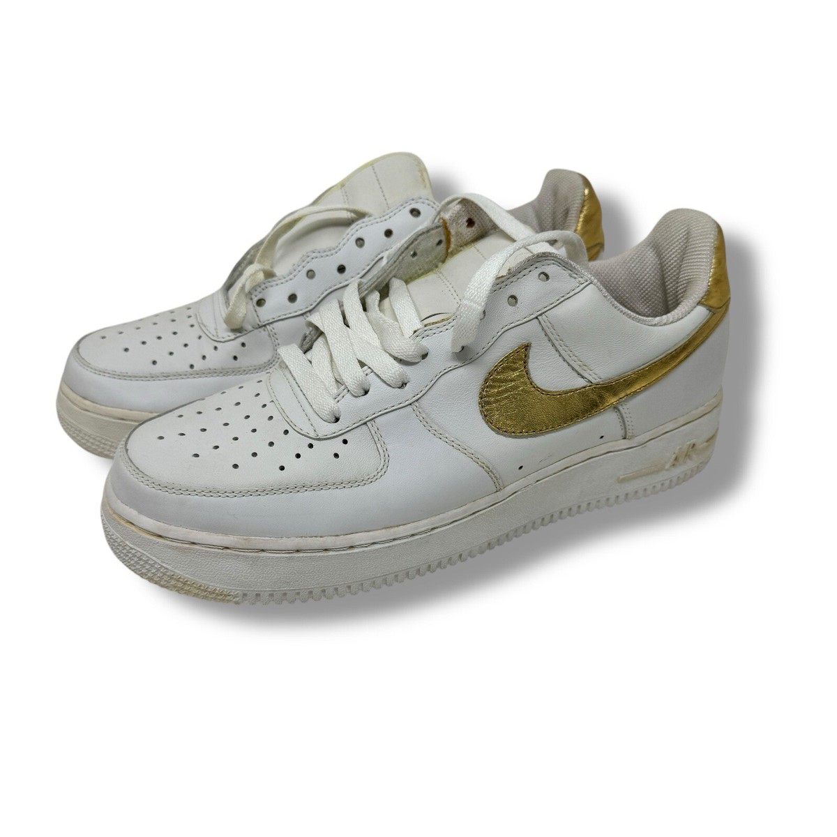 Vintage NIKE AIR FORCE 1 White/Metallic Gold Size 9 Men's 306353