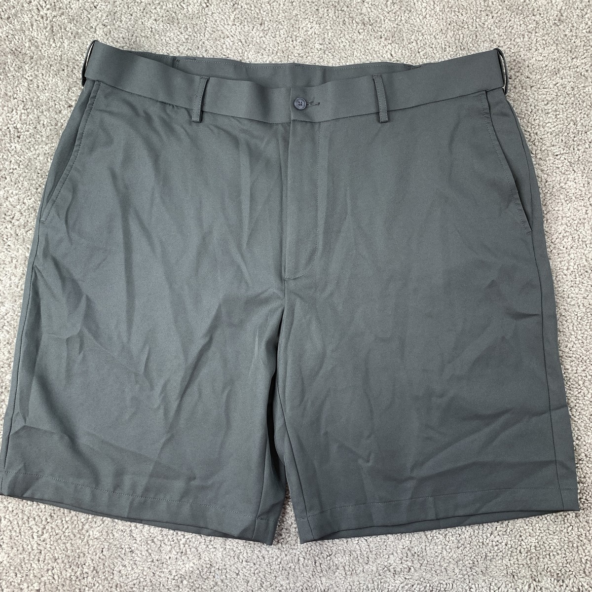 PGA Tour Golf Shorts Men's 40 Gray Polyester Casual Lightweight