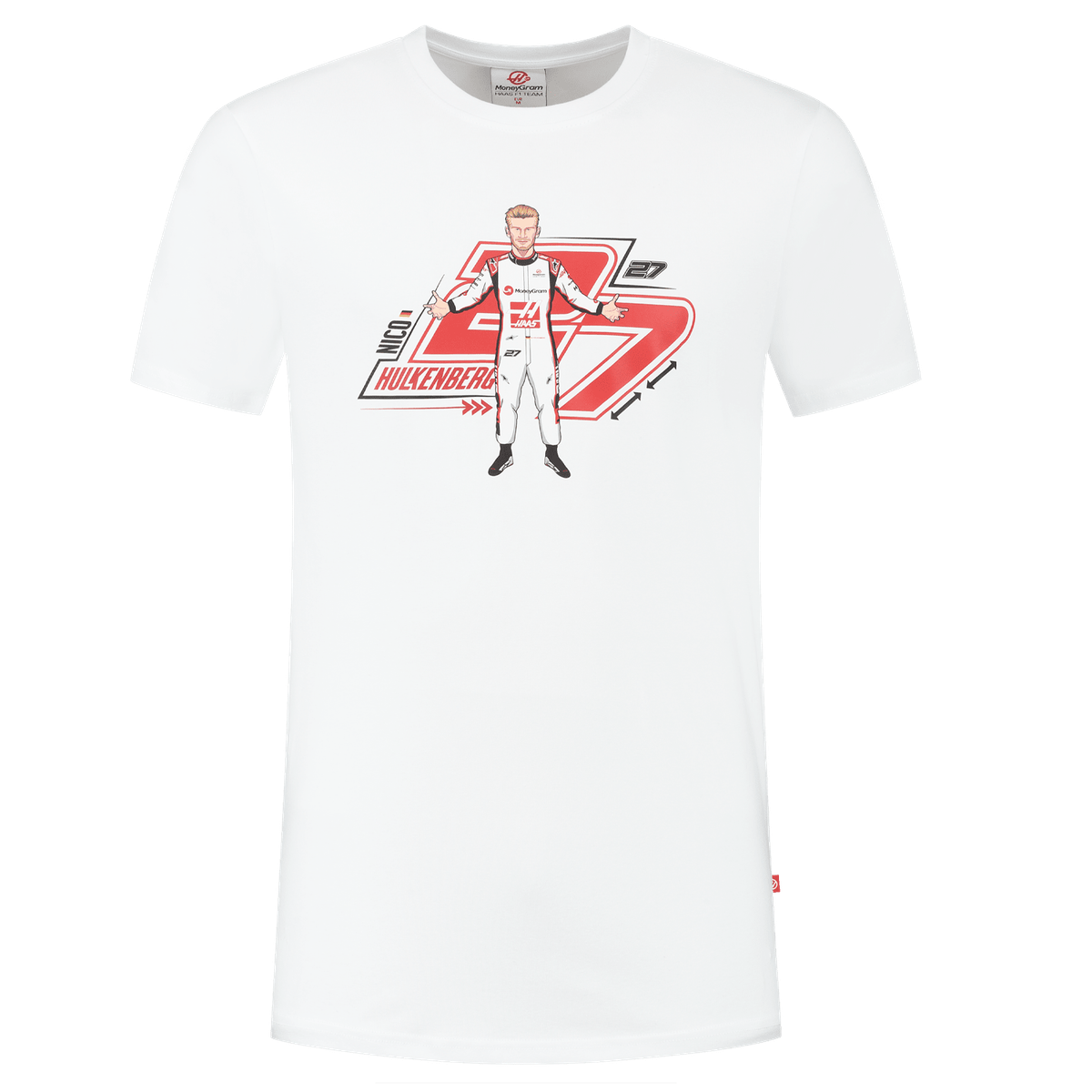 Haas Racing F1 Nico Hulkenberg Graphic T-Shirt White