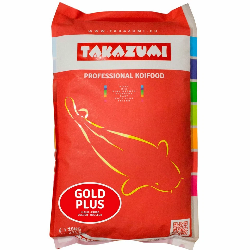 Takazumi Koi-Futter 10 KG Gold Plus - Ganzjahres Futter ab 5°C (8,99 EUR/Kg)