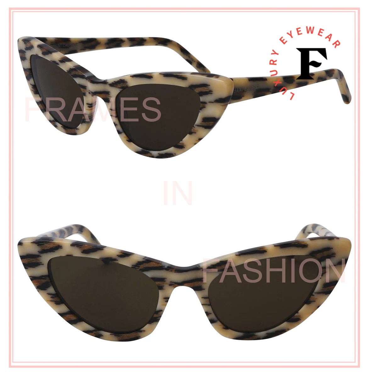 Saint Laurent Lily S Cat Eye Acetate Sunglasses in White