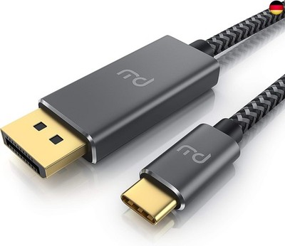 8K USB C auf Displayport Kabel 1m ? UHD 3840 x 2160 @ 120 Hz ? USB Typ C zu DP