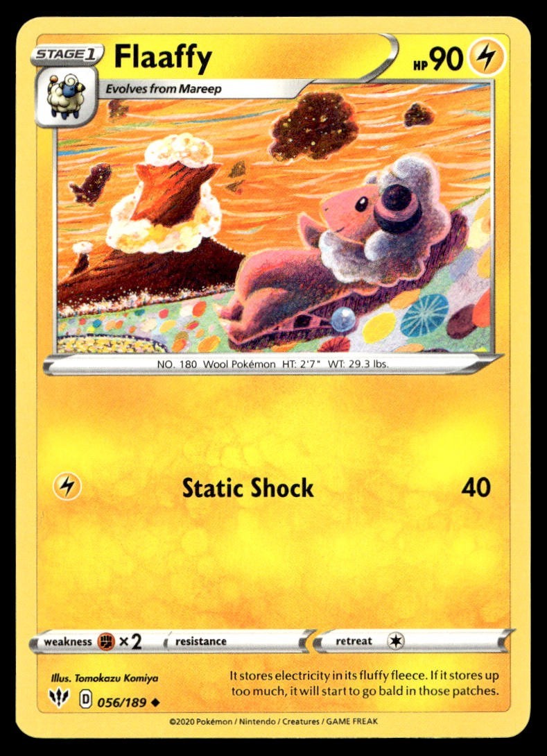 Flaaffy 56/189 Pokemon Card Darkness Ablaze Uncommon 90 HP Lightly Played BS