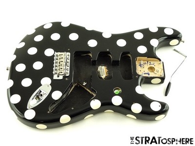 Fender Buddy Guy Stratocaster Strat BODY + HARDWARE, Guitar Black Polka Dot