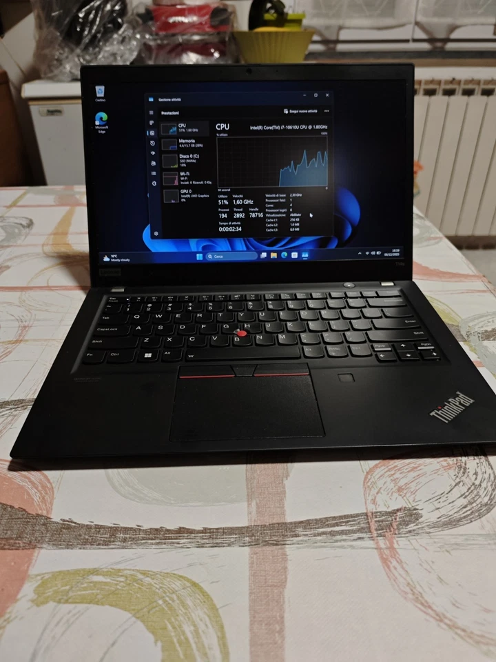 Thinkpad T14s Notebook Windows 11 i7 16gb - Immagine 3 di 4