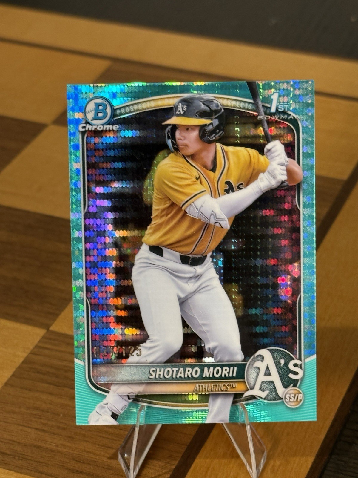 SHOTARO MORII 2025 BOWMAN CHROME 1ST AQUA PULSAR REFRACTOR /125