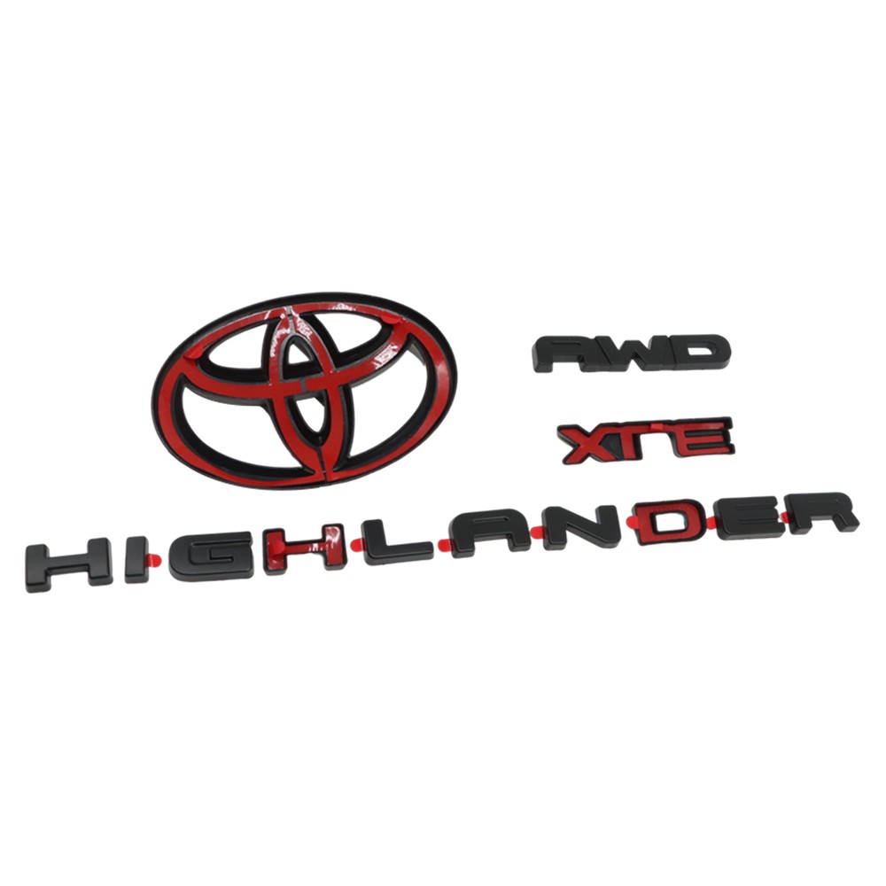 For 2020-2024 HIGHLANDER XLE AWD - Matte Black Emblem Overlay Kit PT948-48200-02