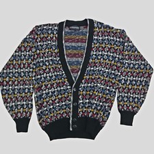 Vintage Expressions International Men's Medium Button Front Knit Cardigan
