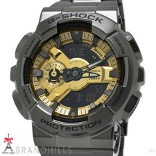 CASIO G SHOCK Wristwatch Analog Digital 110 Series Quartz Gold Dial GM 110BD 1A9