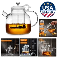 68OZ Glass Teapot, Large Glass Tea Pot with Infuser, Kettle for Stove Top, Tea C