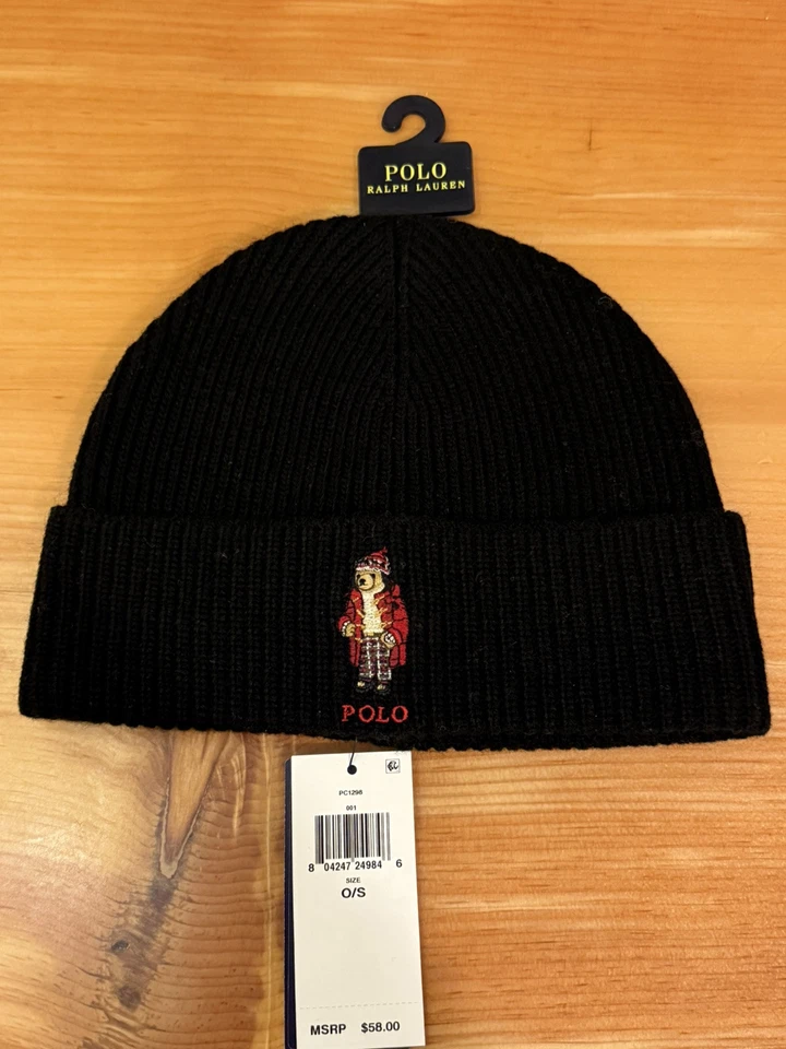 NUEVO CON ETIQUETAS Polo Ralph Lauren Hombre POLO BEAR Gorro Talla O/S Foto 3 de 4