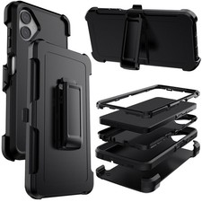 Black Shockproof Case Hybrid Cover/Belt Clip For Samsung Galaxy A06 A26 A36 A56