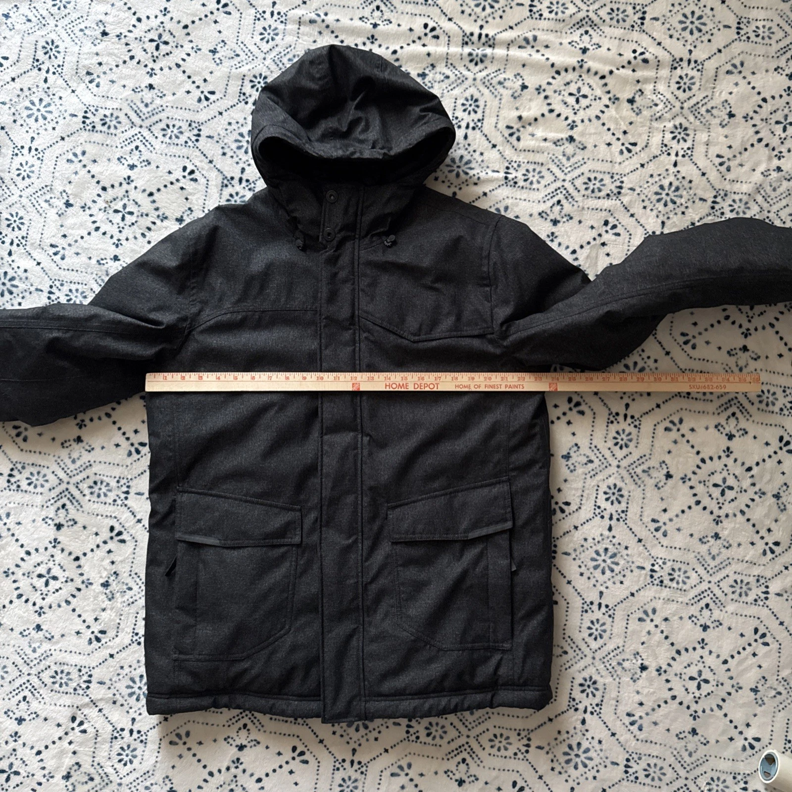 Prana Mens Holmes Puffer Jacket, Hooded Full Zip, XL, Dark Grey (NOT BLACK) - product detail image 11