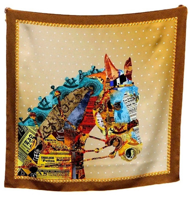 100% Pure Silk Square Scarf for women. Scar35''x35'' . hand roll-hemmed. 