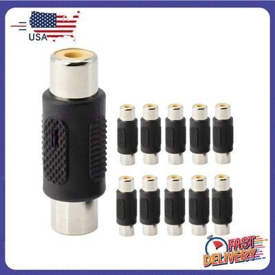 10-Pack AV RCA Female to Female Connector Audio Video Jack Coupler Adapter