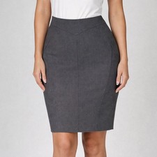 Worthington Pencil Skirt 6 Gray Knee Length Lined Princess Stitching Office Wear