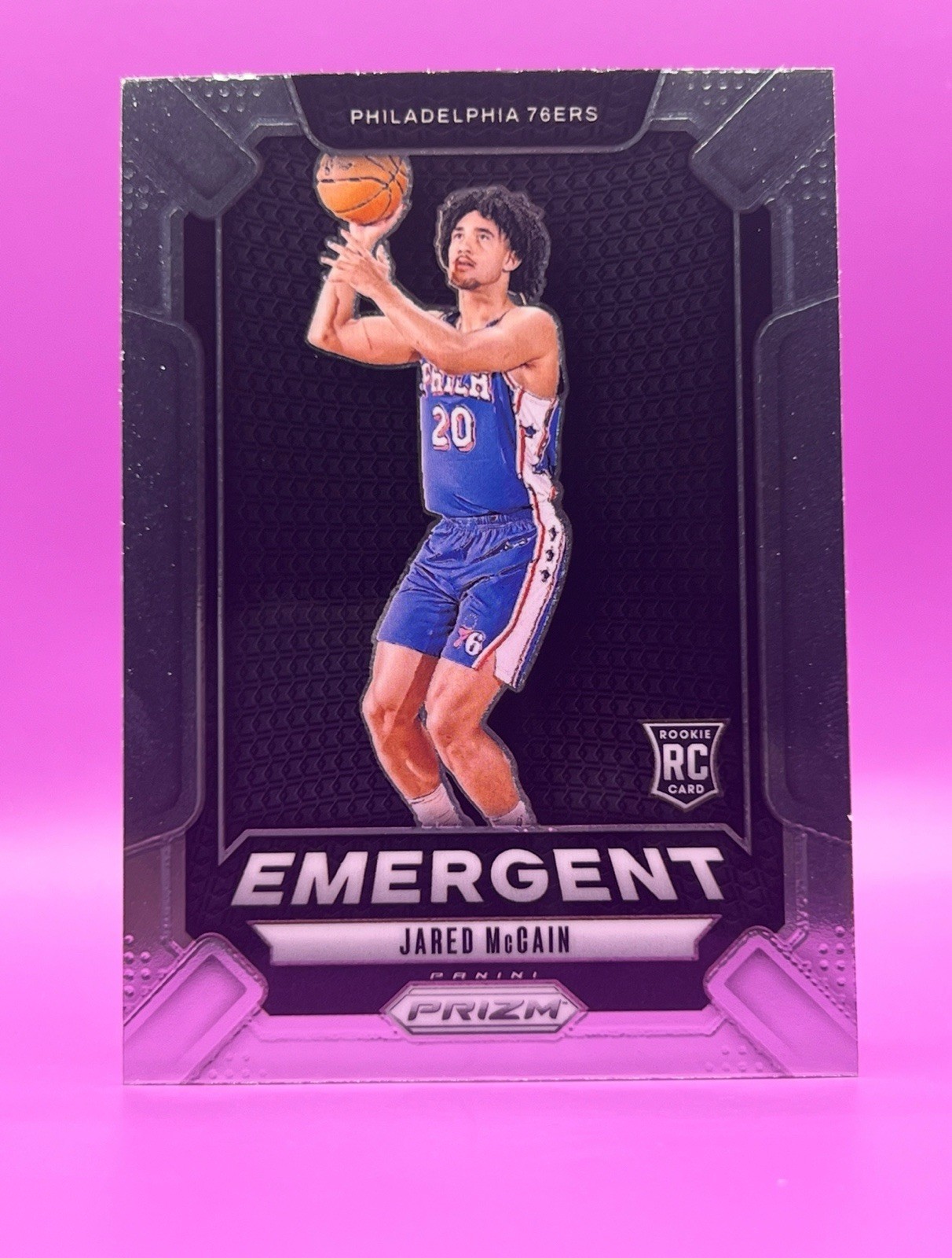 2024-25 NBA Panini Prizm Jared McCain Emergent #19 Rookie RC Philadelphia 76ers
