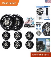 Durable 64mm 82A Inline Skating Wheels with ABEC-7 - Perfect for Smooth Rides