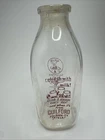 Vintage - 1 quart Clear Glass Guilford Dairy North Carolina Milk Bottle