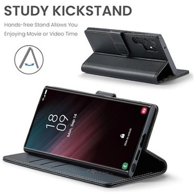 Smart View Wallet Flip Leather Phone Case For Samsung Galaxy  S23 Ultra
