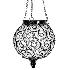 Outdoor Garden Solar Powered LED Light Lantern Hanging Yard Decoration Lamp