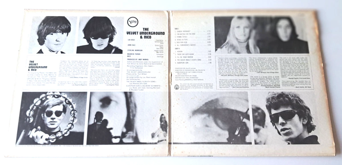 The Velvet Underground & Nico USA 1968 Verve Stereo LP 3rd Gatefold