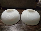 2 vintage white milk lamp shade