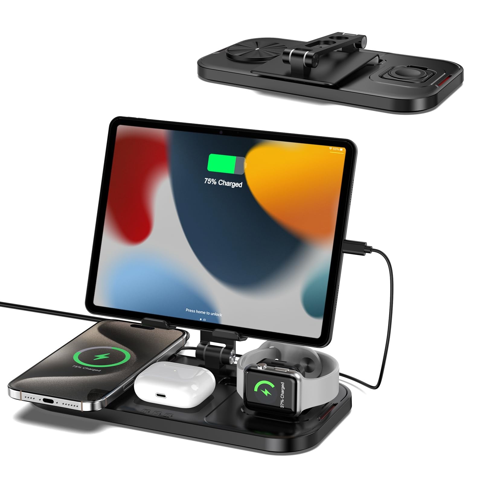 4-in-1 Fast Wireless Charging Station for iPhone 16 Pro & Apple Devices
