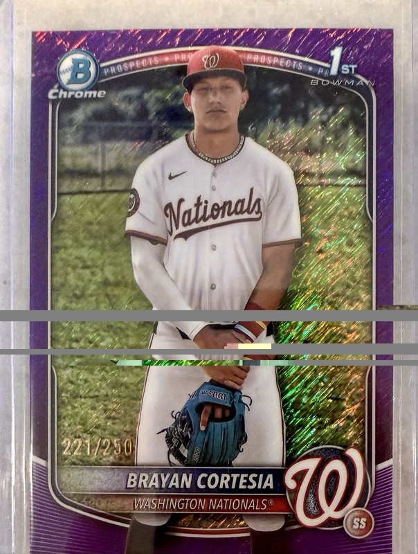 2025 Bowman Chrome - Prospects Brayan Cortesia Purple Shimmer Refractor /250