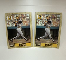 1987 Topps - Barry Bonds #320 (RC) Lot Of 2 Cards - NM Pittsburgh Pirates