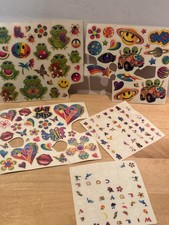 Lisa Frank Body Sticker Sheets Tattoos Flower Power Frogs Aliens Nail Decals CUT