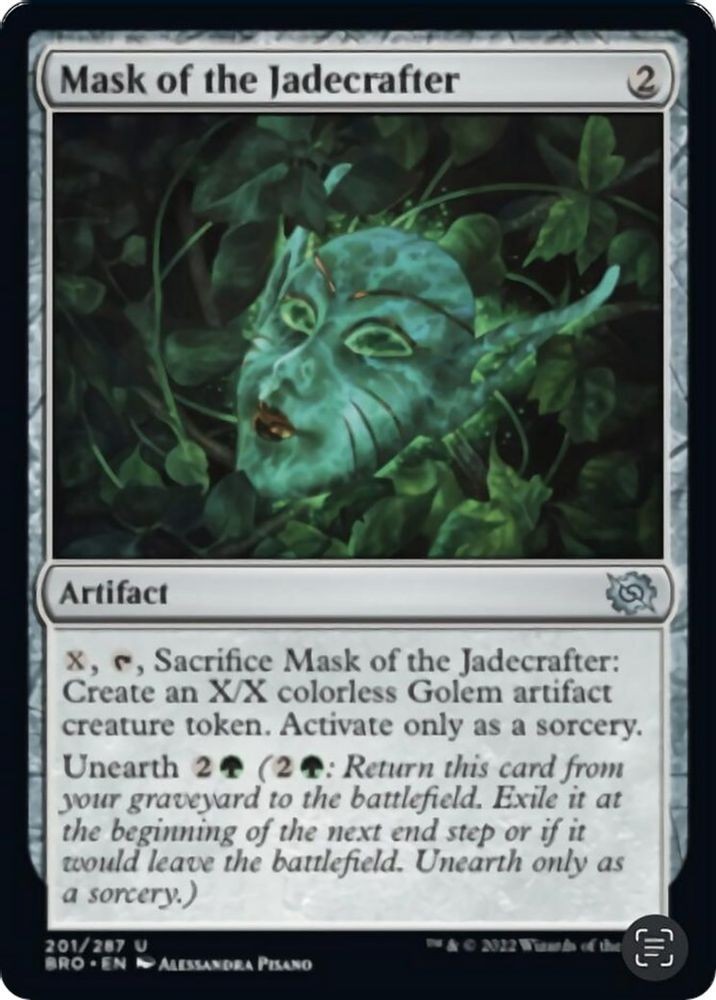 2022 MTG: BRO - Mask of the Jadecrafter (#201, Uncommon, Lightly Played)