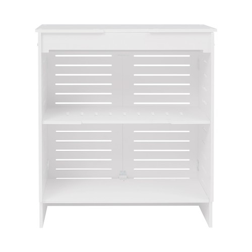 Armadio Portaoggetti Router in PVC Bianco 60x70x25cm Organizer con Gestione Cavi - Foto 15 di 20
