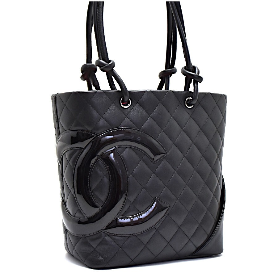 CHANEL Medium Cambon Leather Tote Bag in Black A25167 for Women