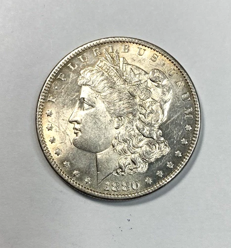 1880-O Morgan Dollar Better Date Lustrous Unc Details  Micro O VALUE PRICED