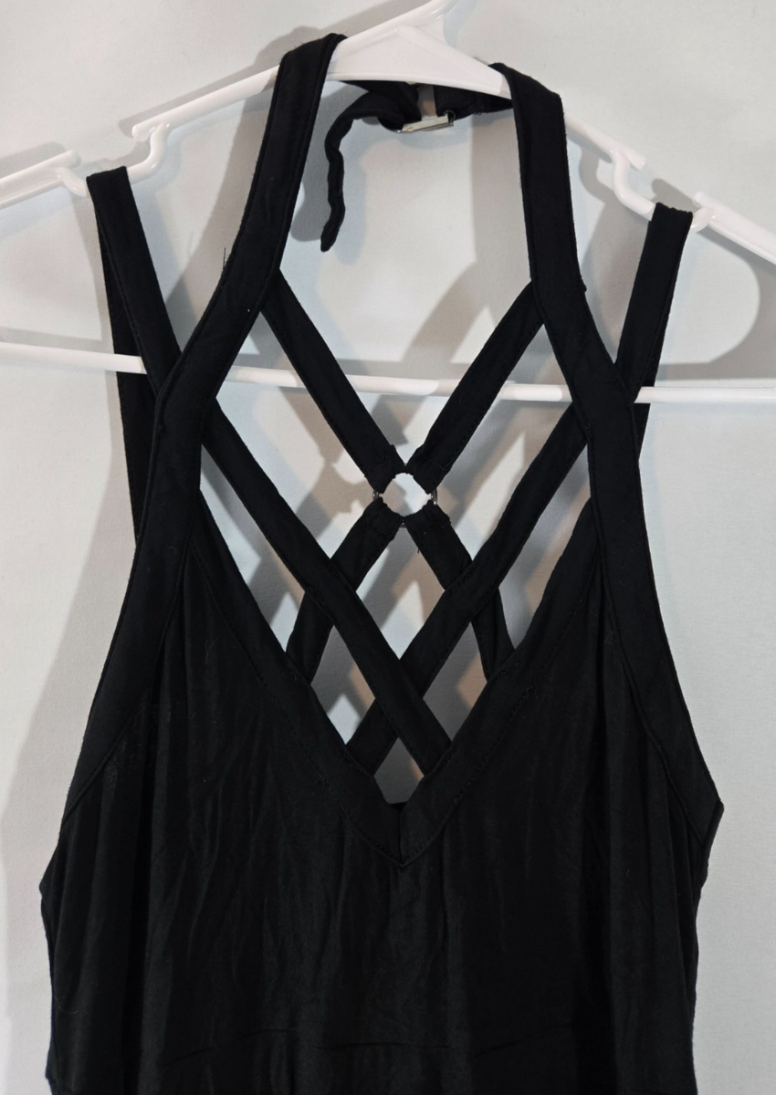 Killstar Black strappy halter dress XS | eBay Killstar Black strappy halter dress XS | eBay