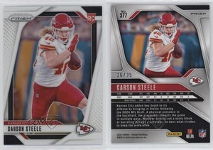 2024 Panini Prizm Rookies White Prizm /35 Carson Steele #377 Rookie RC