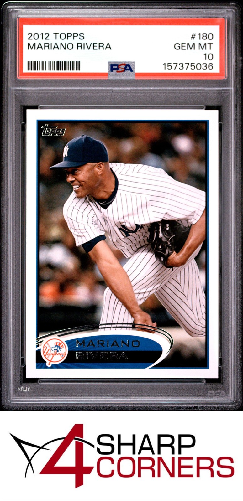 2012 TOPPS #180 MARIANO RIVERA YANKEES HOF PSA 10
