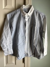 Gap Kids Youth Blue White Shirt Long Sleeves, XXL 14-16 NWT 100 Cotton