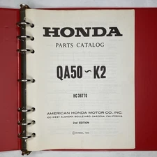 Vintage 1970-75 Honda QA50 K2 Parts Catalog Book Diagram Manual OEM Original