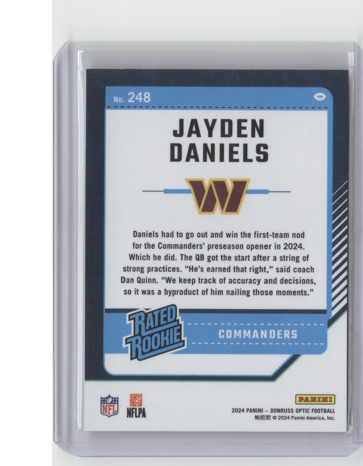 2024 Donruss Optic #248 Jayden Daniels