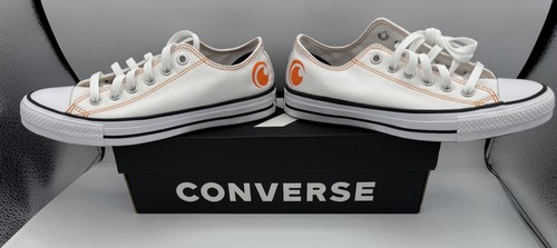 Sneaker Converse Anime Crunchyroll 5.5M/7.5W Bianco Arancione Personalizzate All Star RARA - Foto 15 di 24