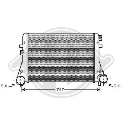 Ladeluftkühler Diederichs DCA1001 Diederichs Climate für Audi Seat Skoda VW