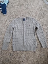 Polo Ralph Lauren Cable Knit Sweater Gray
