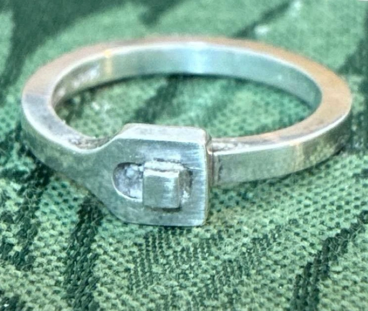 Anillo Vintage Georg Jensen Plata Esterlina #1A Modernista Dinamarca Talla 8.5 EE. UU. Foto 2 de 4