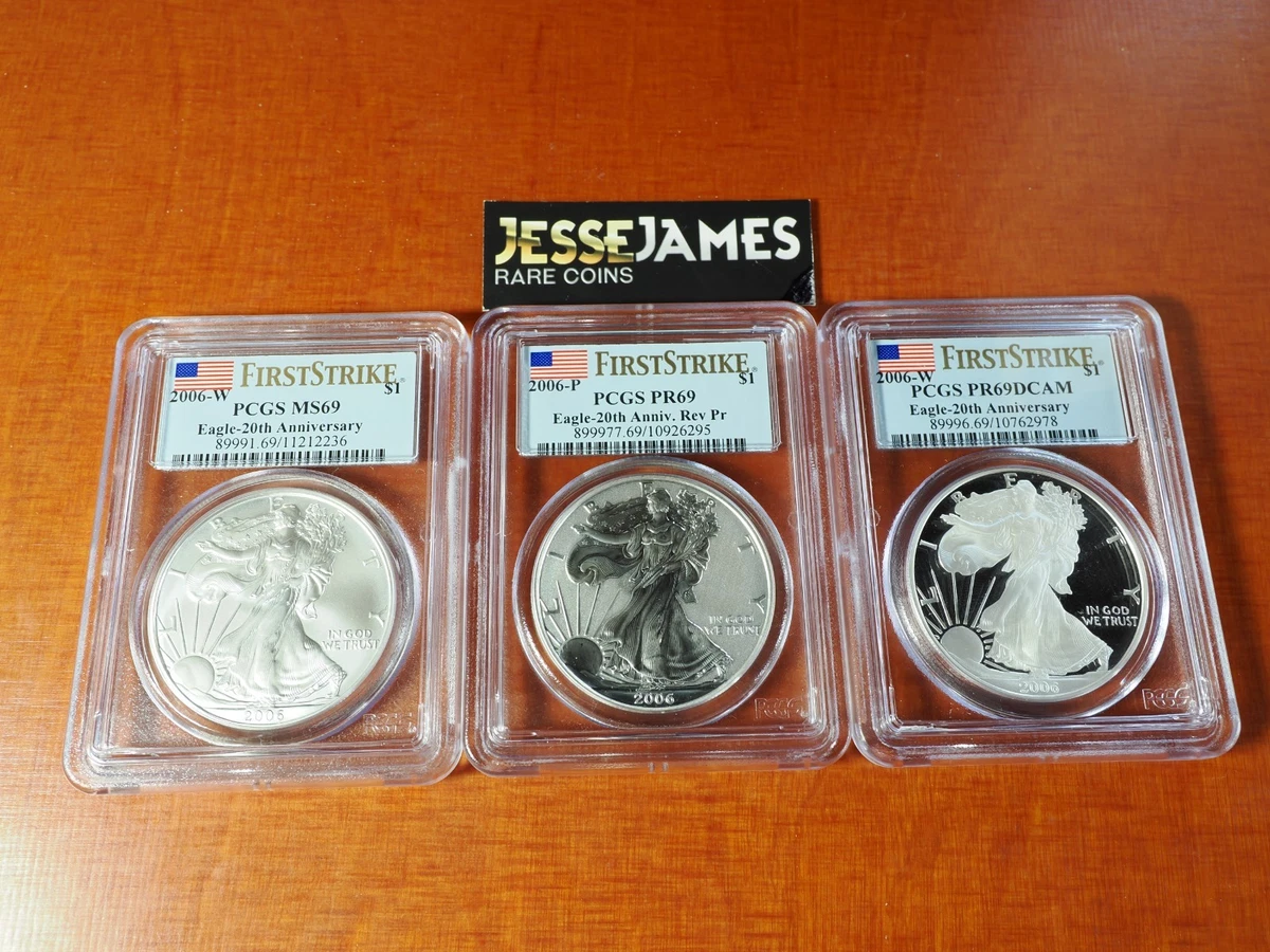 American Eagle MS 69 Graded Proof PCGS Certified Silver Bullion