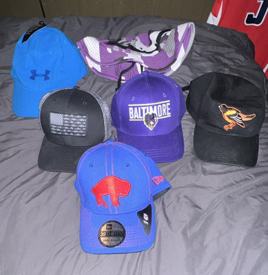New Era, Under Armour, PFG Baseball Caps & Camouflage Bucket Hat Lot