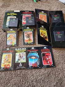 Sears Telegames Atari 2600 Games Speedway 2, Target Fun, Tank-Plus, Basketball