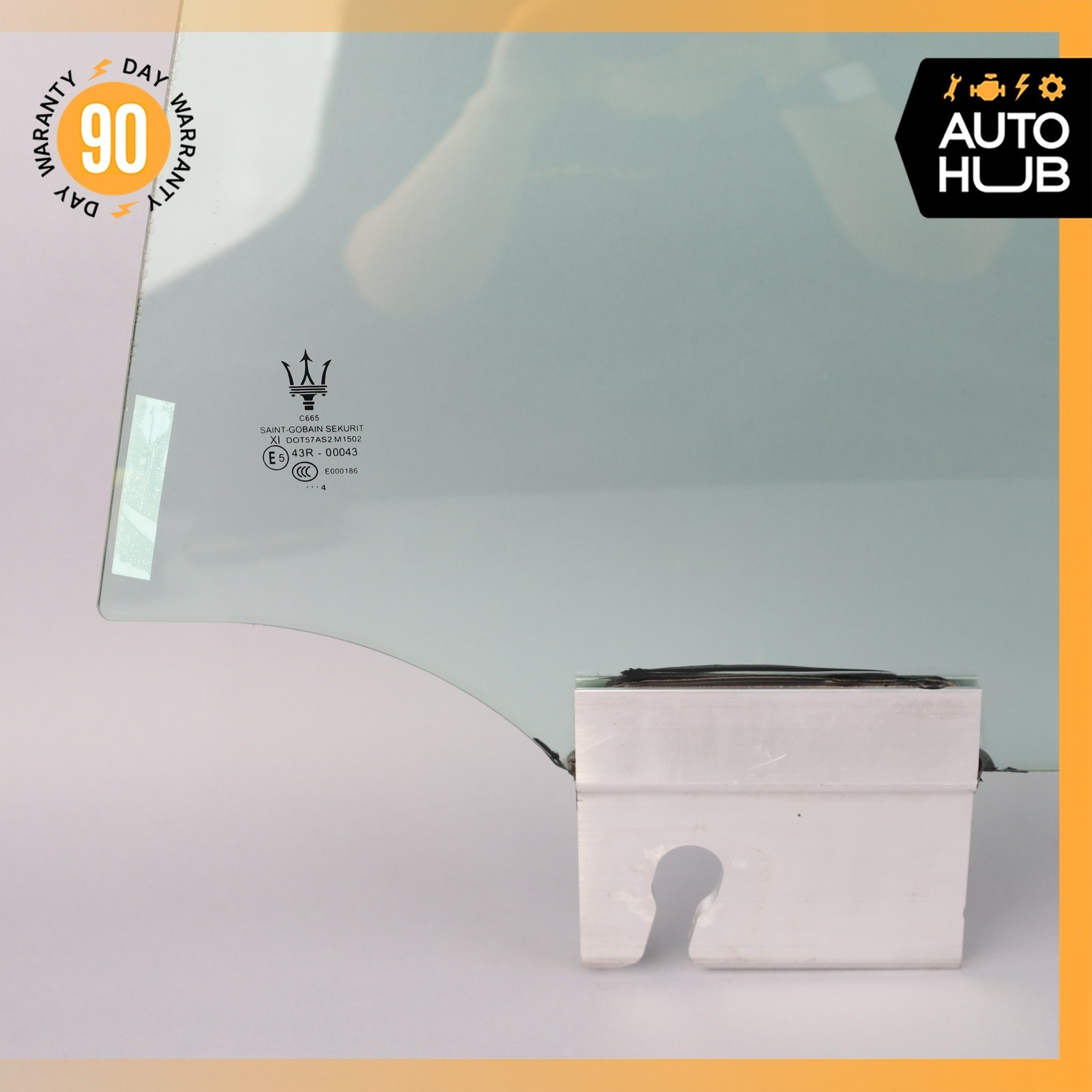 14-22 Maserati Quattroporte M156 GTS Rear Left Side Door Window Glass OEM