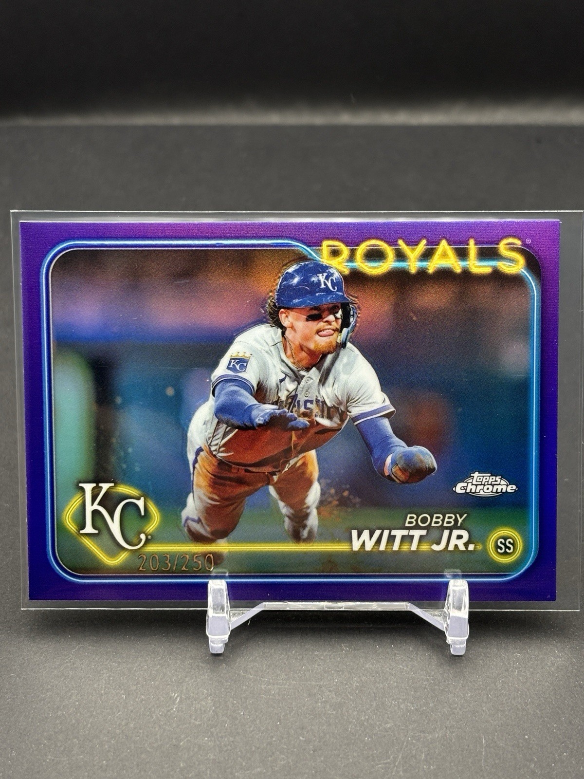 2024 Topps Chrome Bobby Witt Jr. Purple Refractor /250 Royals #120